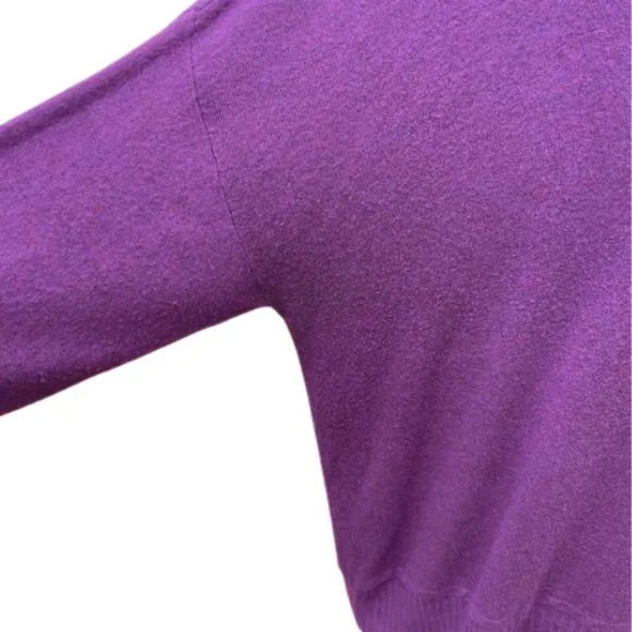 Eileen Fisher Oversize Sweater Pullover Stretchy Long Sleeve Purple Size L - Picture 4 of 7